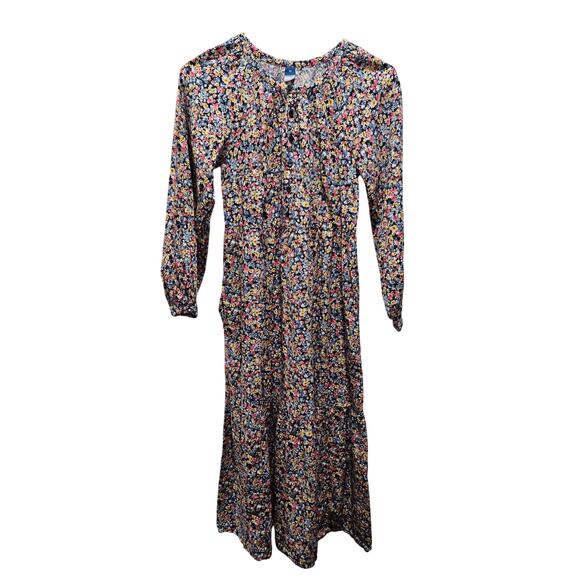 Old Navy Floral Maxi Button Dress Sz XS Extra Small Cottagecore Bohemian - Picture 1 of 6